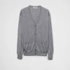 Knitwear*Prada Wool and cashmere cardigan Slategray