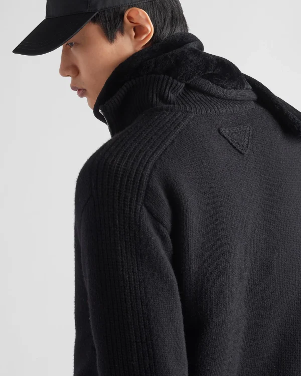 Knitwear*Prada Wool and cashmere cardigan Black