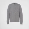 Knitwear*Prada Wool and cashmere crew-neck sweater Grey