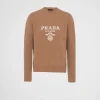 Knitwear*Prada Wool and cashmere crew-neck sweater Camelbrown