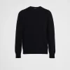 Knitwear*Prada Wool and cashmere crew-neck sweater Navy