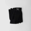 Hats And Gloves*Prada Wool and cashmere gloves Black