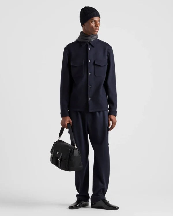 Shirts*Prada Wool and cashmere shirt Navy