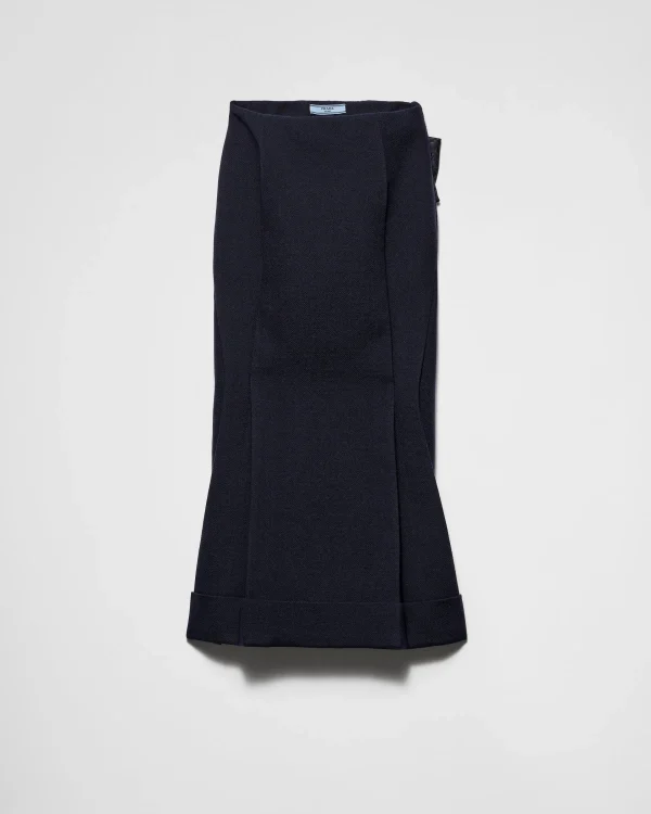 Skirts*Prada Wool and jacquard skirt Navy