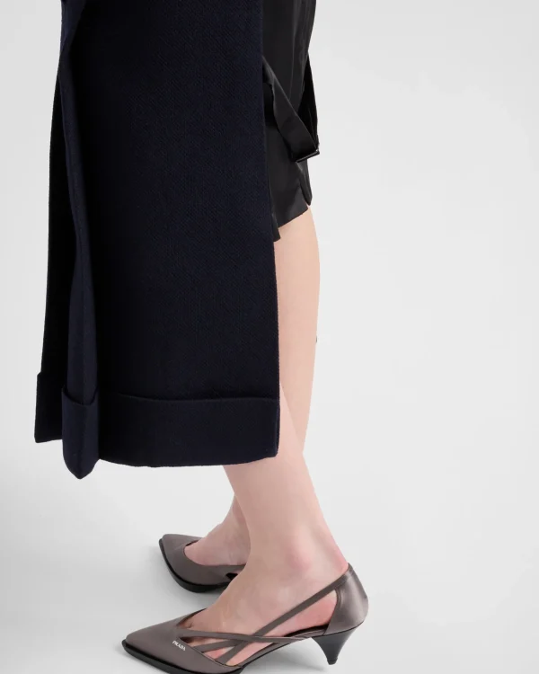 Skirts*Prada Wool and jacquard skirt Navy