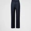 Trousers And Bermudas*Prada Wool and mohair pants Navy