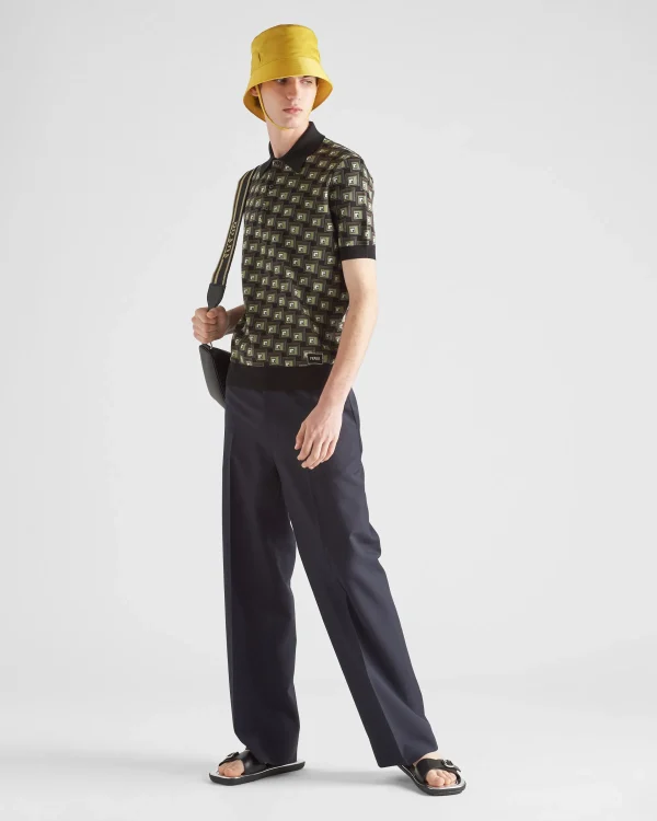 Trousers And Bermudas*Prada Wool and mohair pants Navy