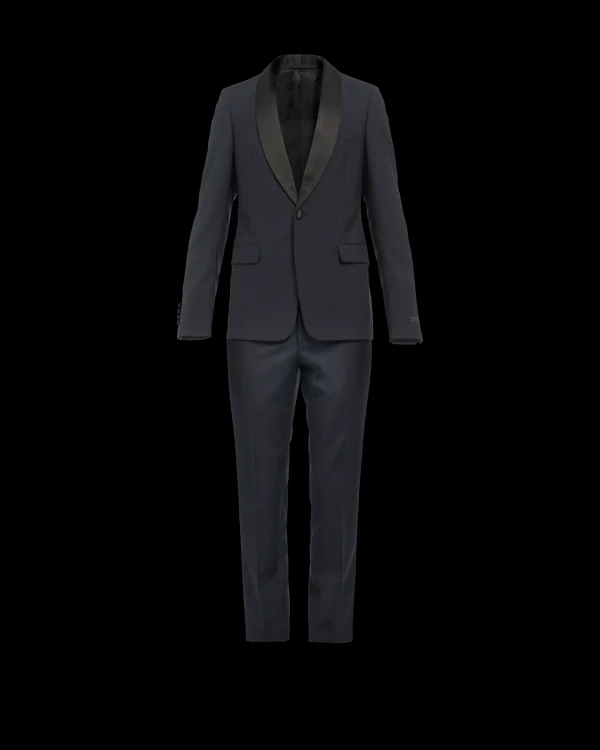 Suits*Prada Wool and mohair tuxedo Blue/black