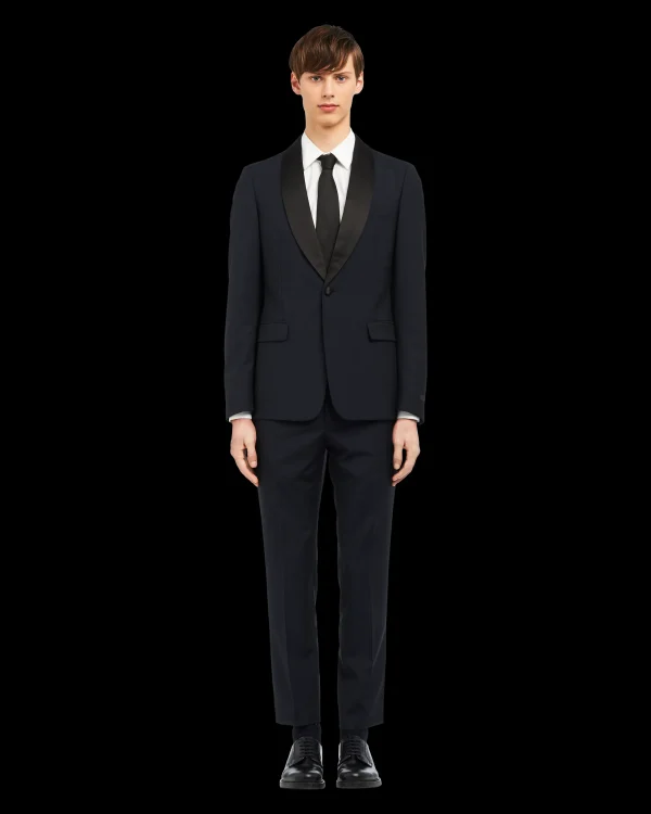 Suits*Prada Wool and mohair tuxedo Blue/black