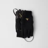 Hats And Gloves*Prada Wool and nappa leather gloves Black