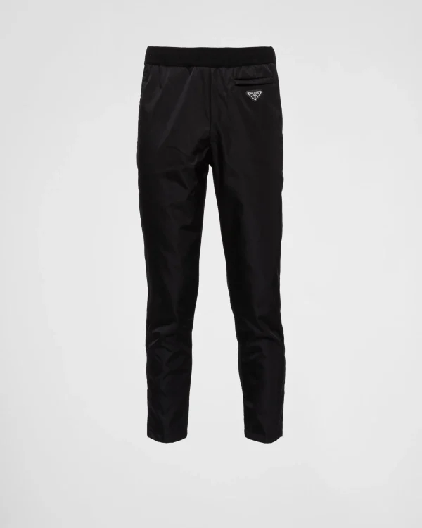 Knitwear*Prada Wool and Re-Nylon Gabardine trousers Black