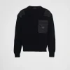 Knitwear*Prada Wool and Re-Nylon sweater Black