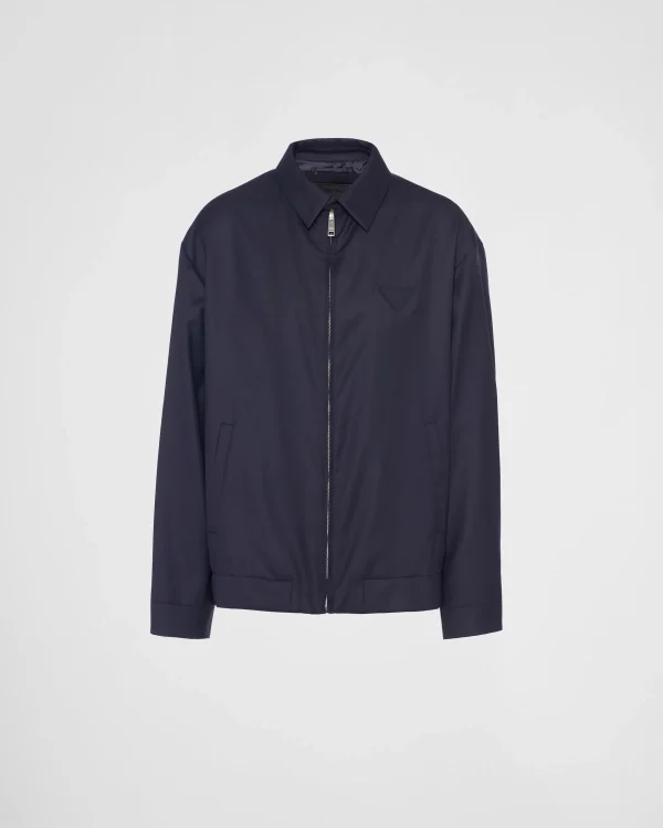 Jackets And Coats*Prada Wool and silk jacket Navy