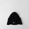 Hats And Gloves*Prada Wool beanie Black