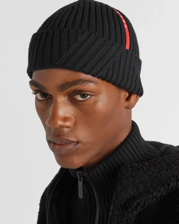 Men's Collection*Prada Wool beanie Black