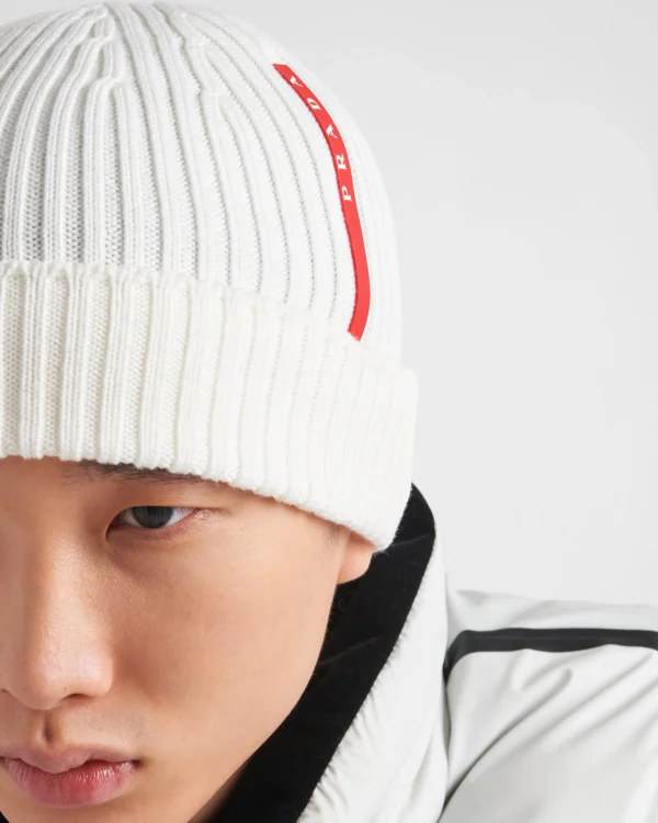 Men's Collection*Prada Wool beanie White