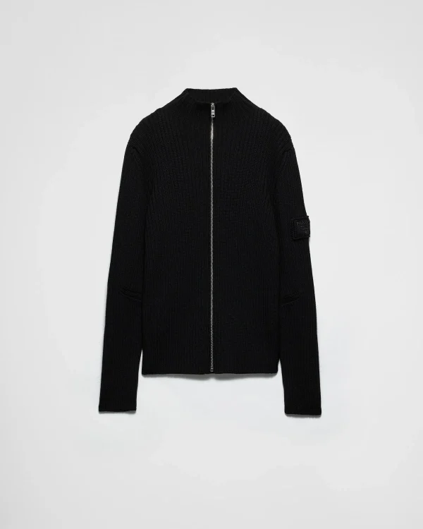 Knitwear*Prada Wool cardigan Black