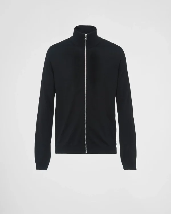 Knitwear*Prada Wool cardigan Black