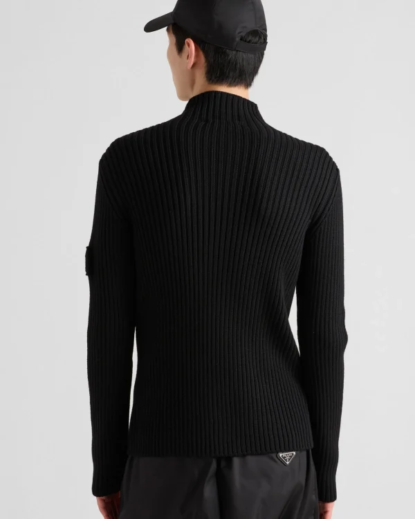 Knitwear*Prada Wool cardigan Black