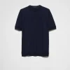 Knitwear*Prada Wool crew-neck sweater Navy