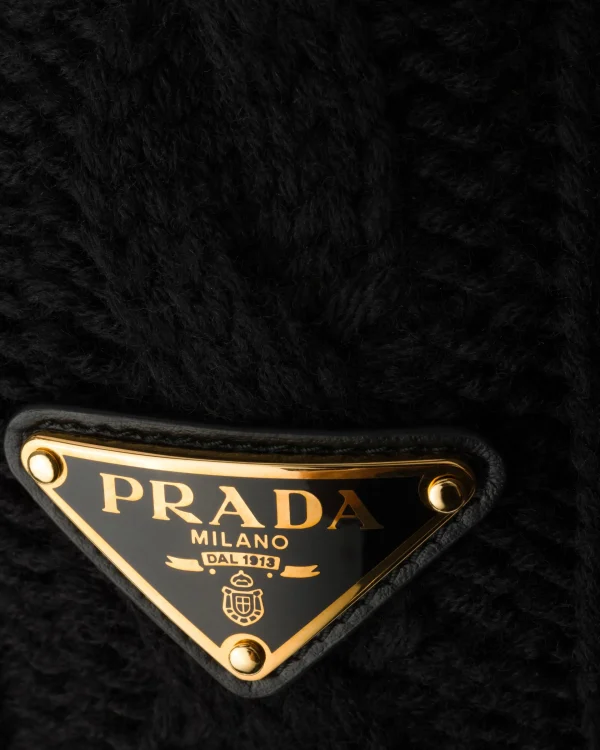 Hats And Gloves*Prada Wool earmuffs Black