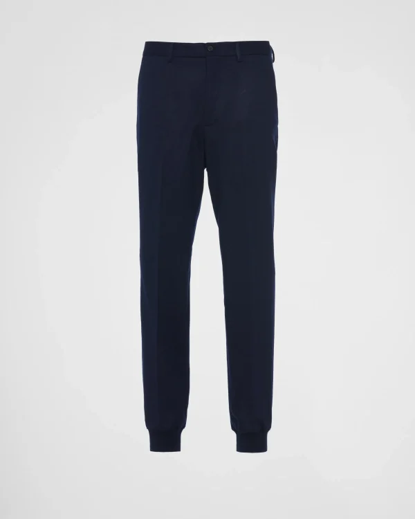 Trousers And Bermudas*Prada Wool joggers Navy