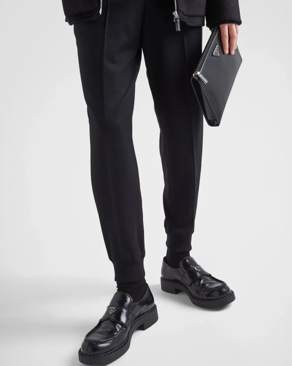 Trousers And Bermudas*Prada Wool joggers Black