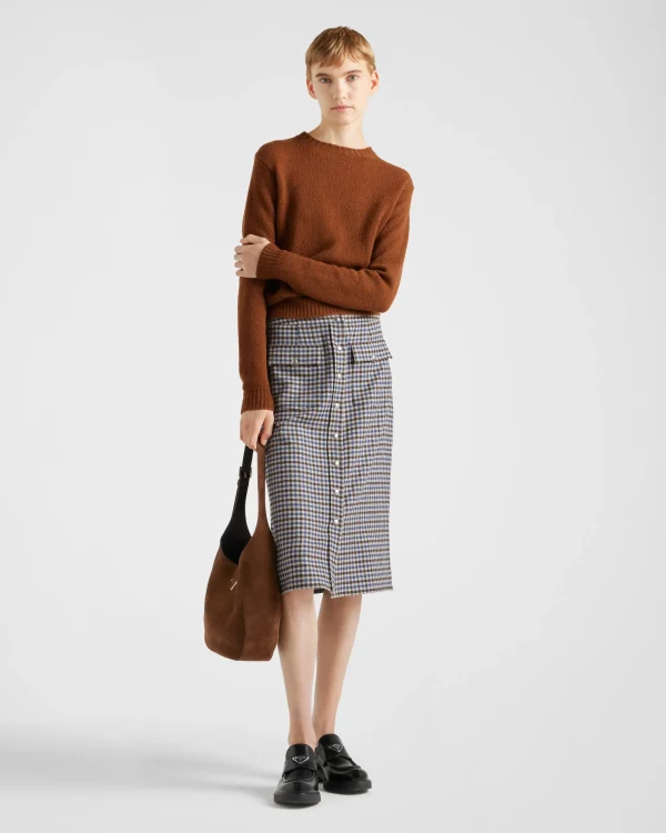 Skirts*Prada Wool midi-skirt Ebony