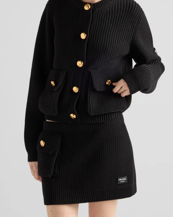 Knitwear*Prada Wool miniskirt Black