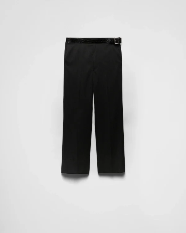 Trousers And Bermudas*Prada Wool pants Blue/rust