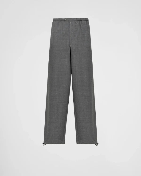 Trousers And Bermudas*Prada Wool pants Grey