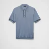 Knitwear*Prada Wool polo shirt Sapphireblue