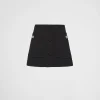 Skirts*Prada Wool satin miniskirt Black