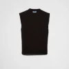 Knitwear*Prada Wool vest Darkbrown/black